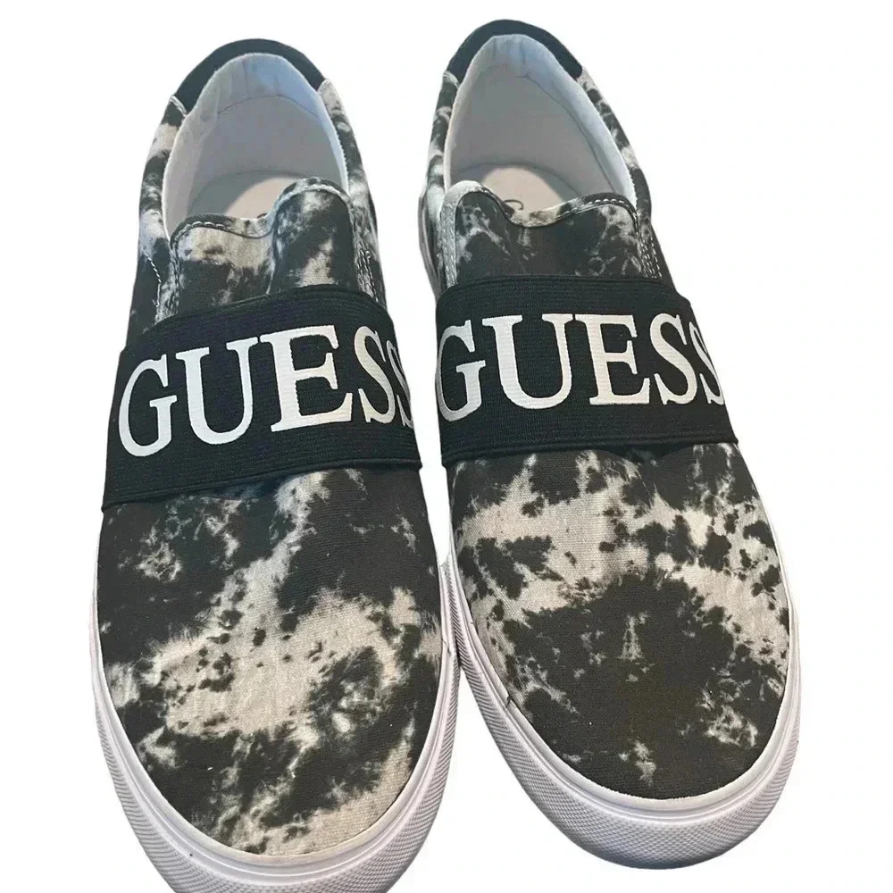 GUESS Men’s Logo Tie Dye Slip-On Sneakers
